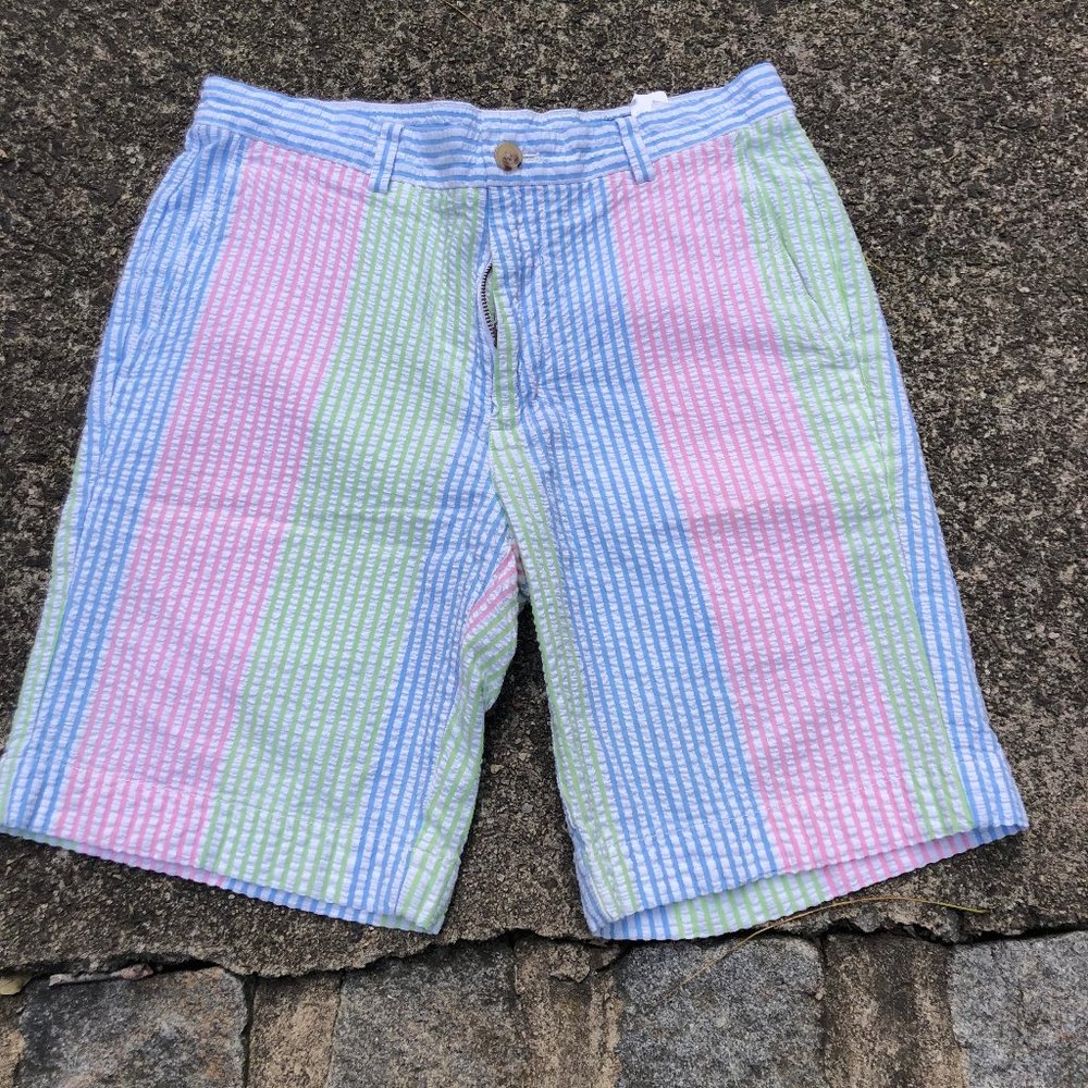 Vineyard Vines Kentucky Derby Seersucker Shorts 30
